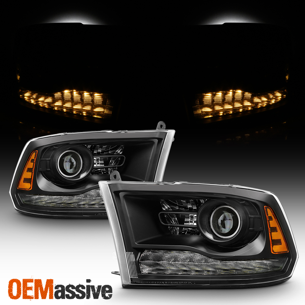 [SINISTER BLACK]20092018 Dodge Ram 1500 2500 3500 Smoke LED Projector Headlight eBay